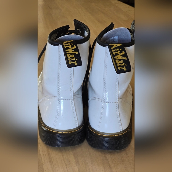 Dr. Martens White and Black Combat Boots - Picture 4 of 7